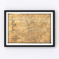 Vintage Map of Cincinnati, Ohio 1838