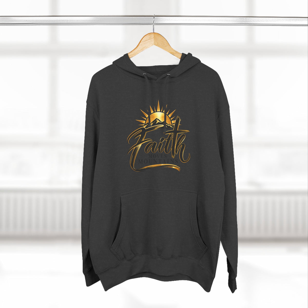 Faith Moves Mountains Hoodie — Inspirational Christian Pullover
