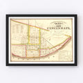 Vintage Map of Cincinnati, Ohio 1841
