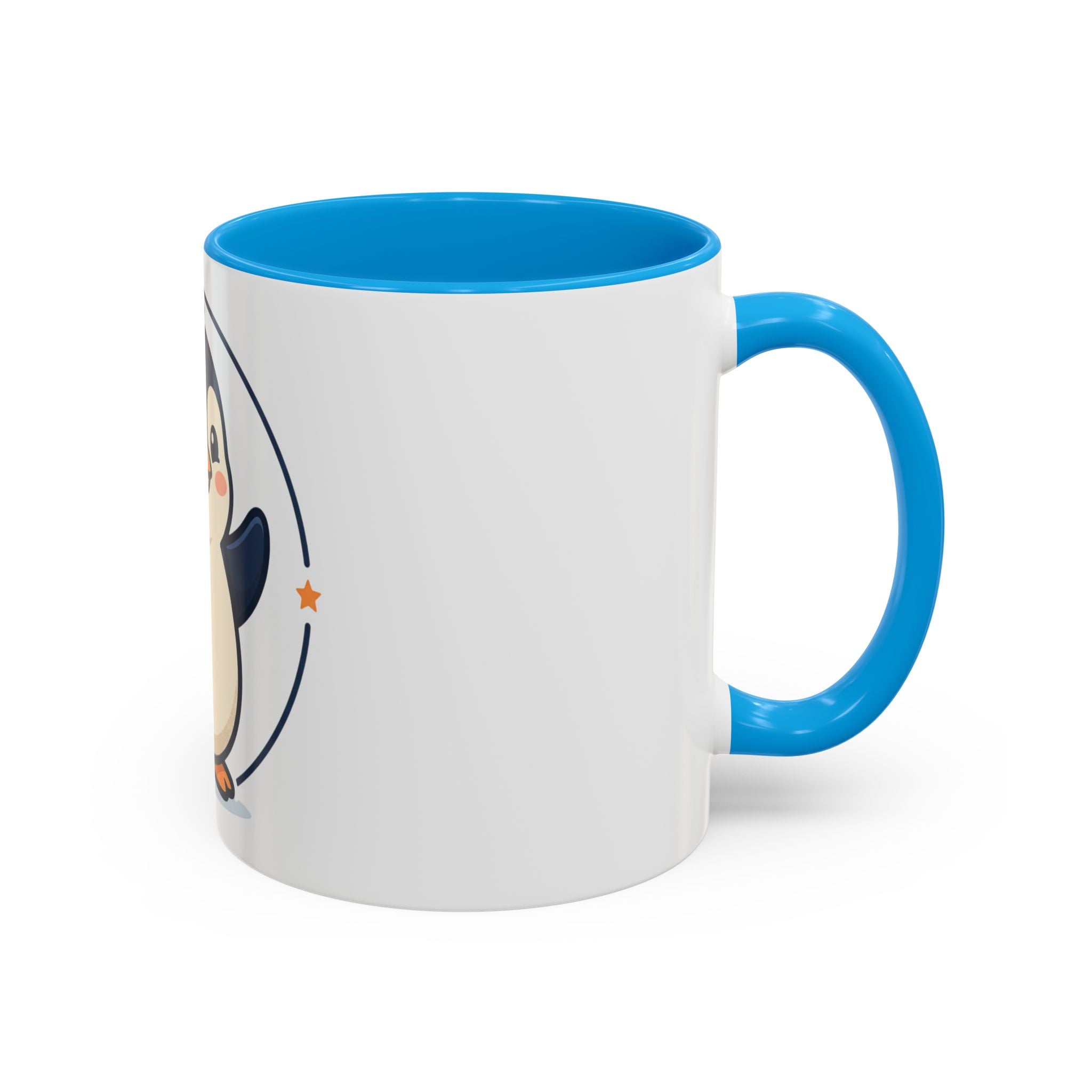Cute Waving Penguin Mug | 11oz or 15oz Colorful Ceramic