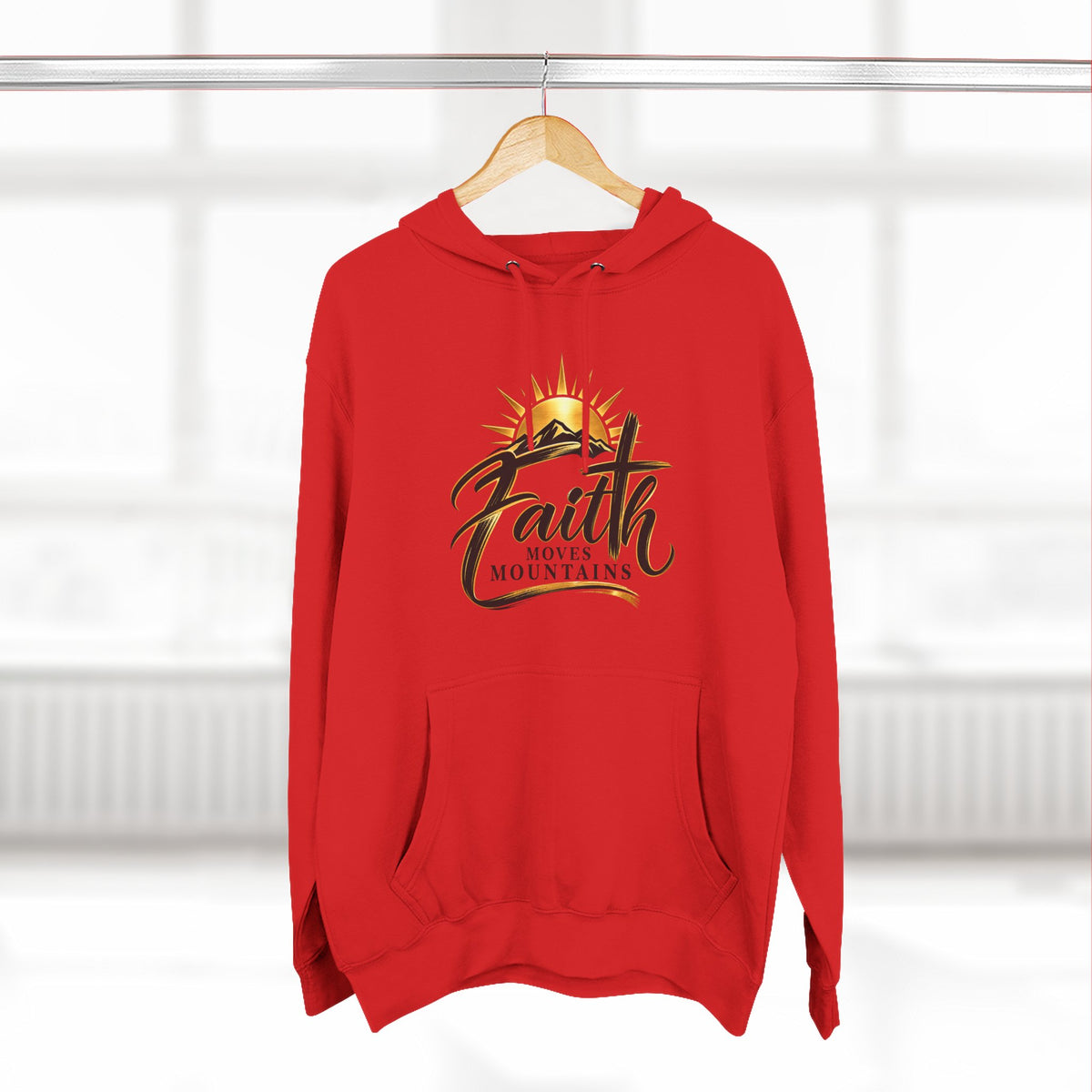 Faith Moves Mountains Hoodie — Inspirational Christian Pullover