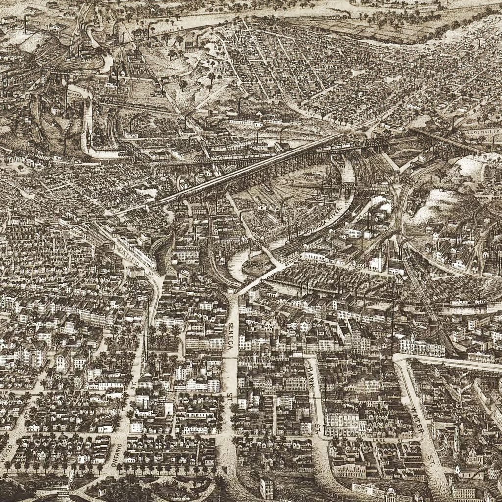 Vintage Map of Cleveland, Ohio 1887