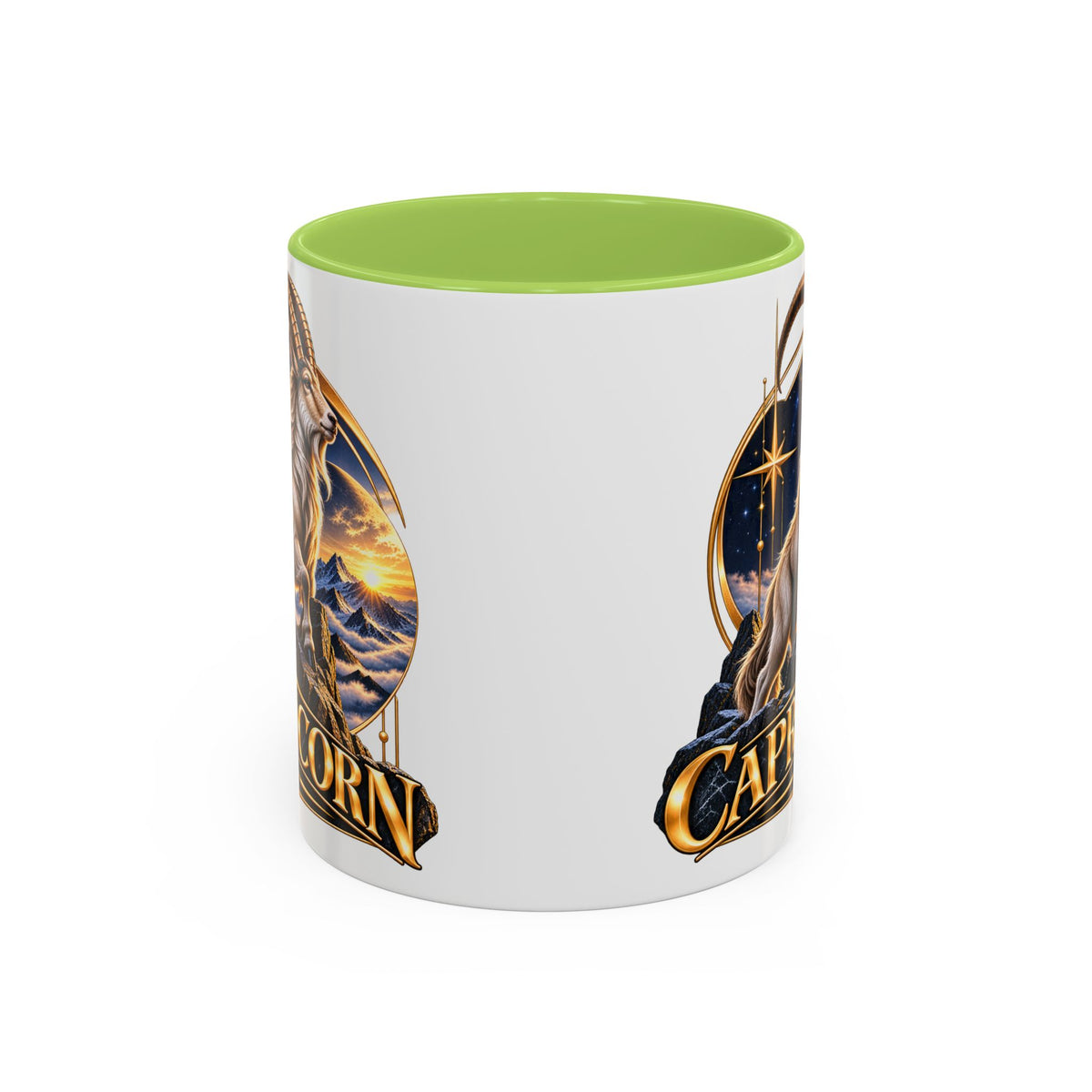 Capricorn Zodiac Coffee Mug — Astrological Goat Accent Mug (11/15oz)