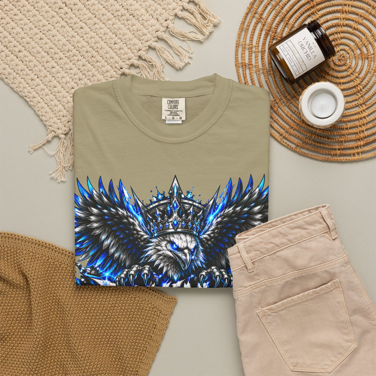Dominate Eagle Graphic T-Shirt — Bold Crowned Eagle Design