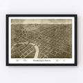 Vintage Map of Columbus, Ohio 1872