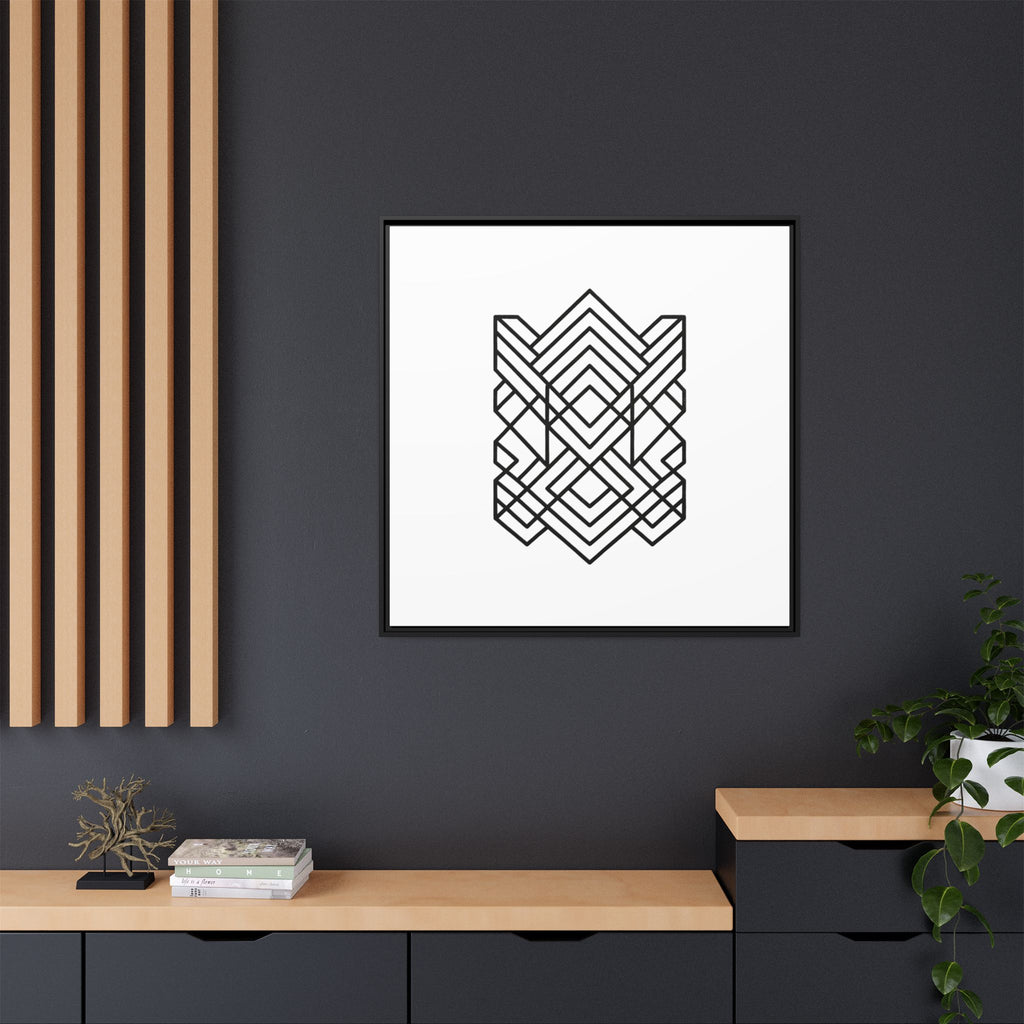 Framed Geometric Art Canvas