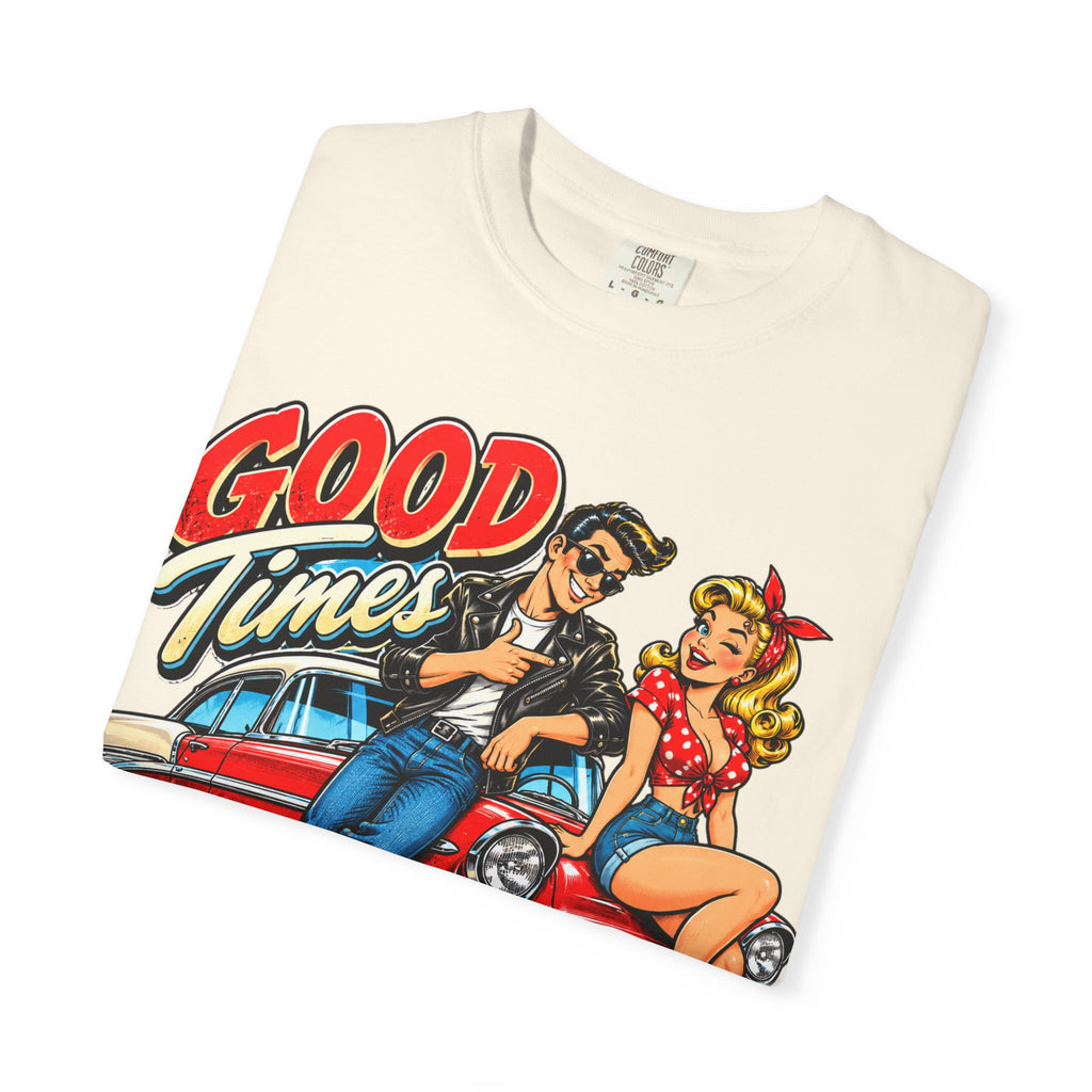 Good Times Retro Car Tee — Vintage 1950s Rockabilly Graphic T‑Shirt