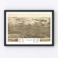 Vintage Map of Findlay, Ohio 1889