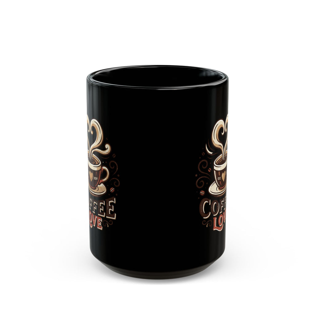 Coffee Love Black Mug — 11oz & 15oz Ceramic Coffee Mug
