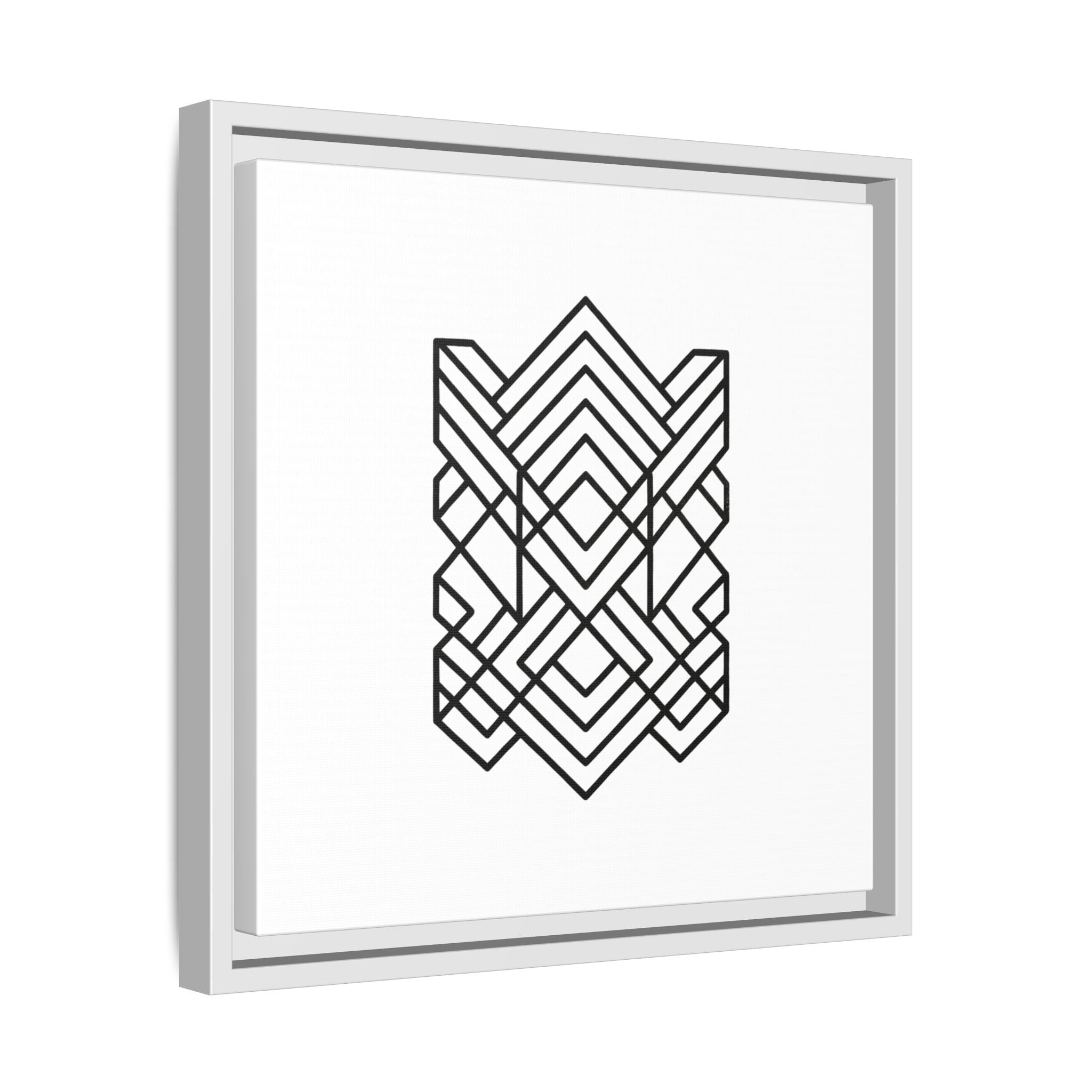 Framed Geometric Art Canvas