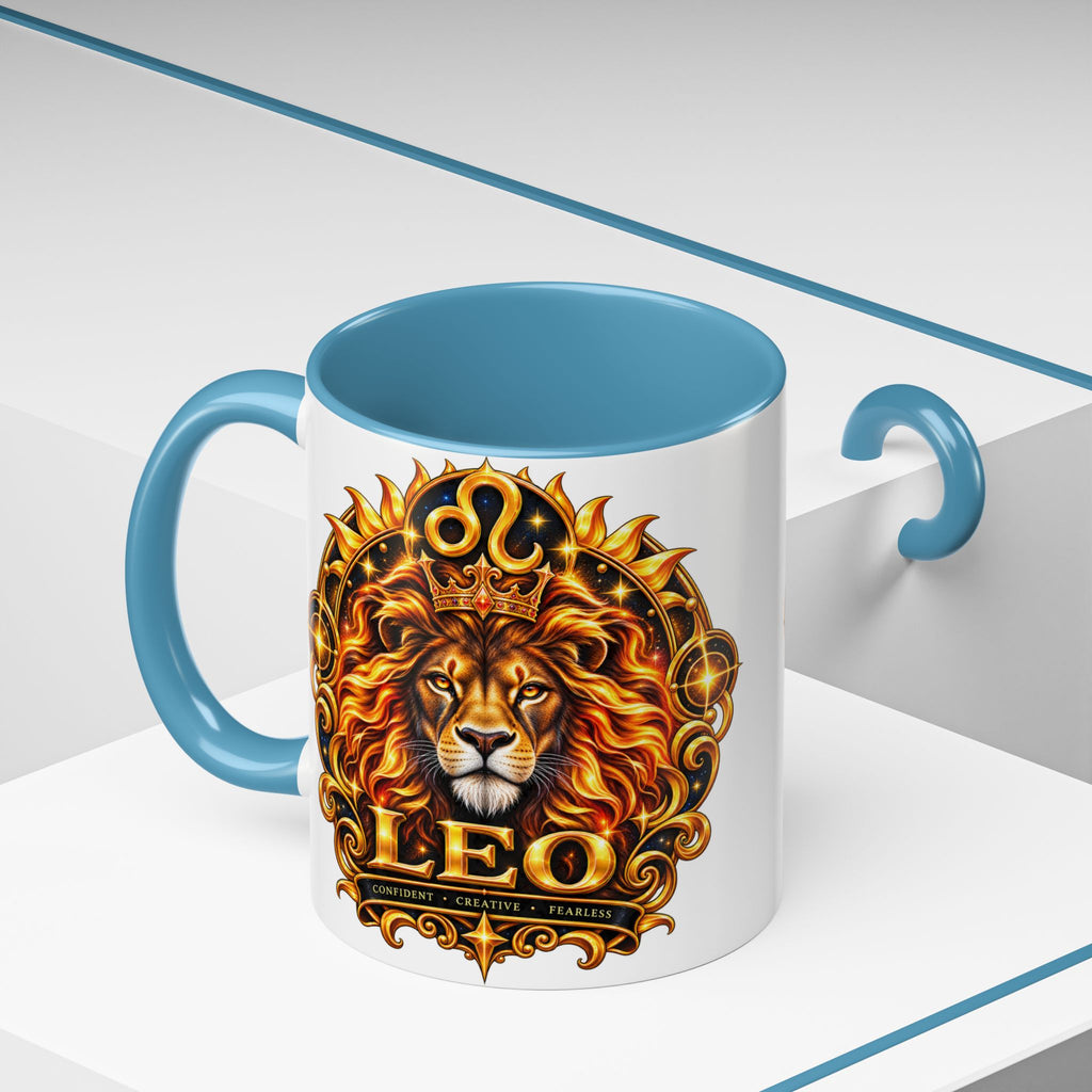 Leo Zodiac Lion Coffee Mug — Astrological Birthday Gift (11/15oz)