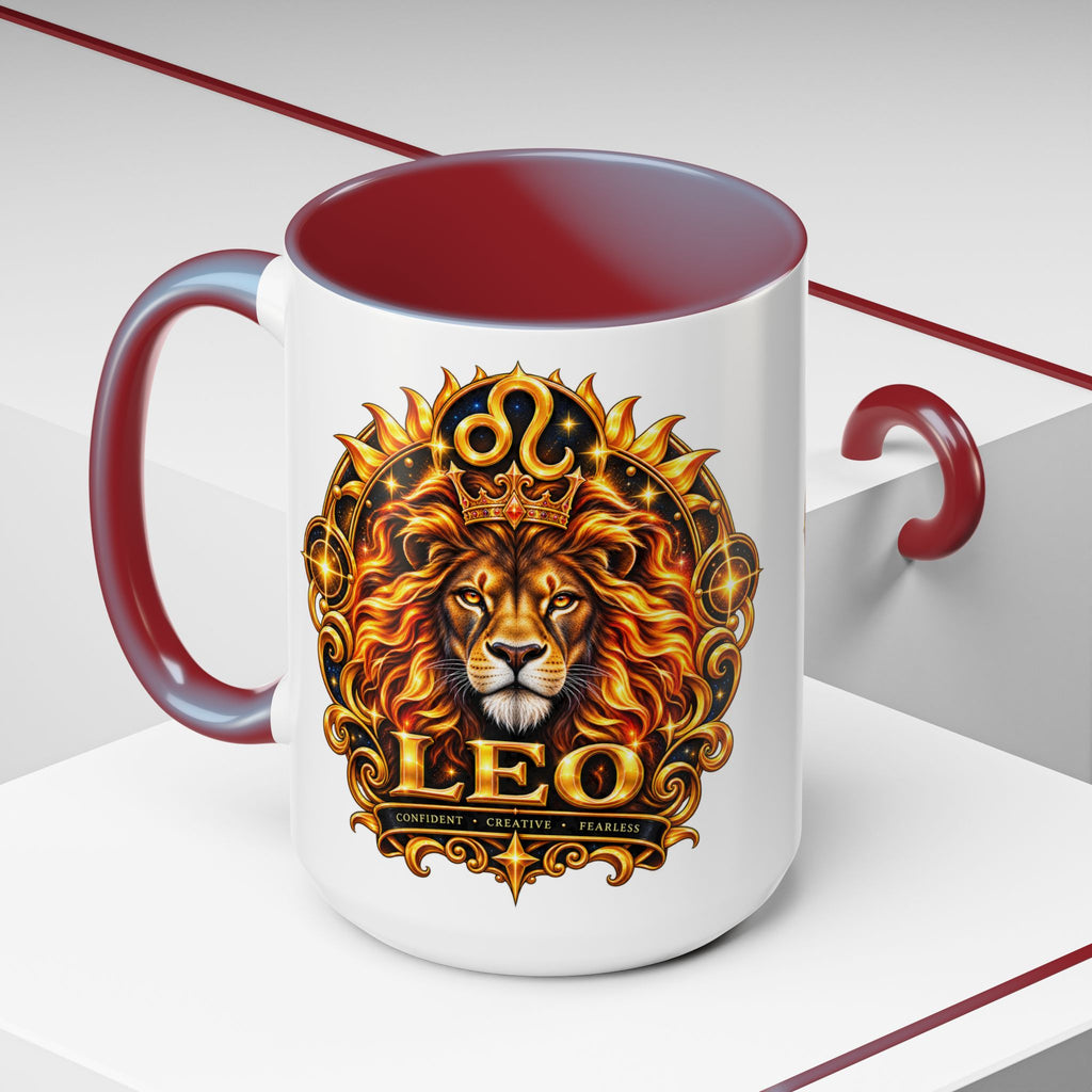 Leo Zodiac Lion Coffee Mug — Astrological Birthday Gift (11/15oz)