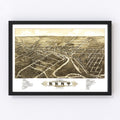 Vintage Map of Kent, Ohio 1882