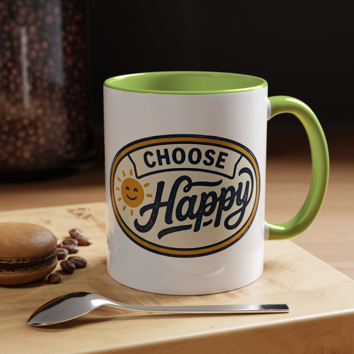Choose Happy Coffee Mug — Inspirational Ceramic Accent Mug (11/15oz)