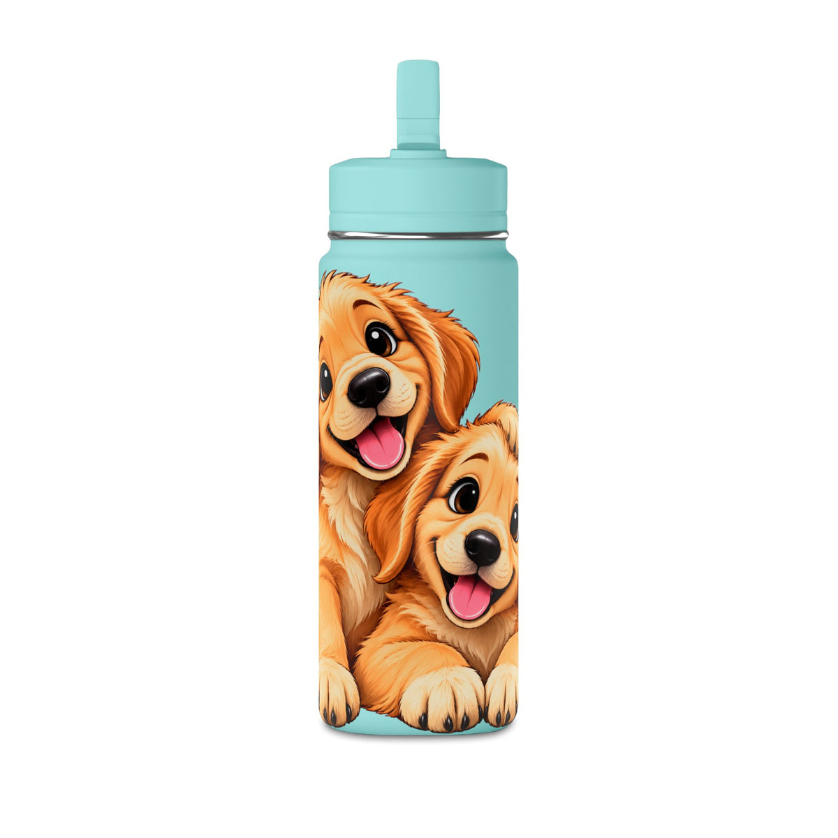 Golden Retriever Puppies Mini Water Bottle