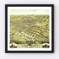 Vintage Map of Mount Vernon, Ohio 1870