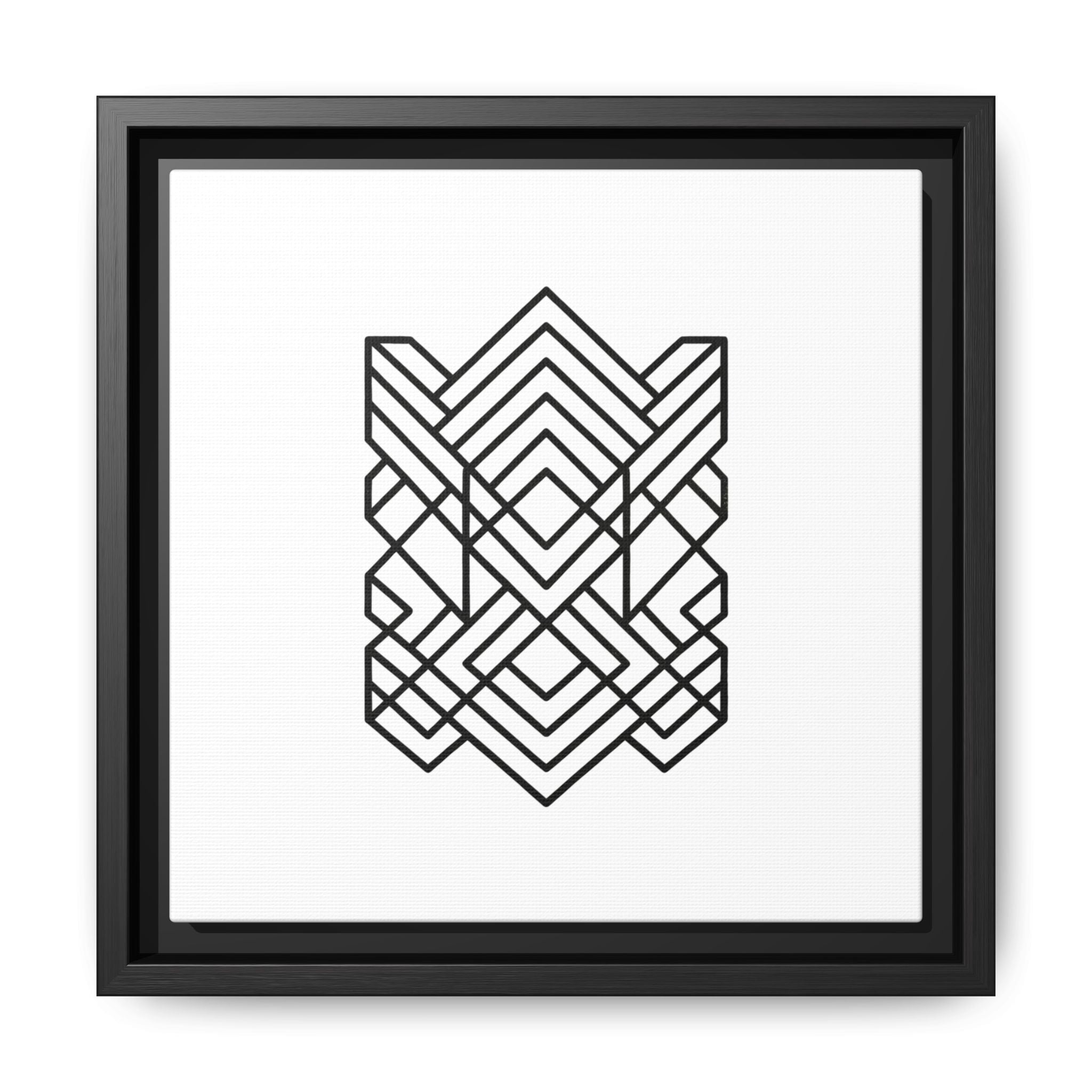 Framed Geometric Art Canvas