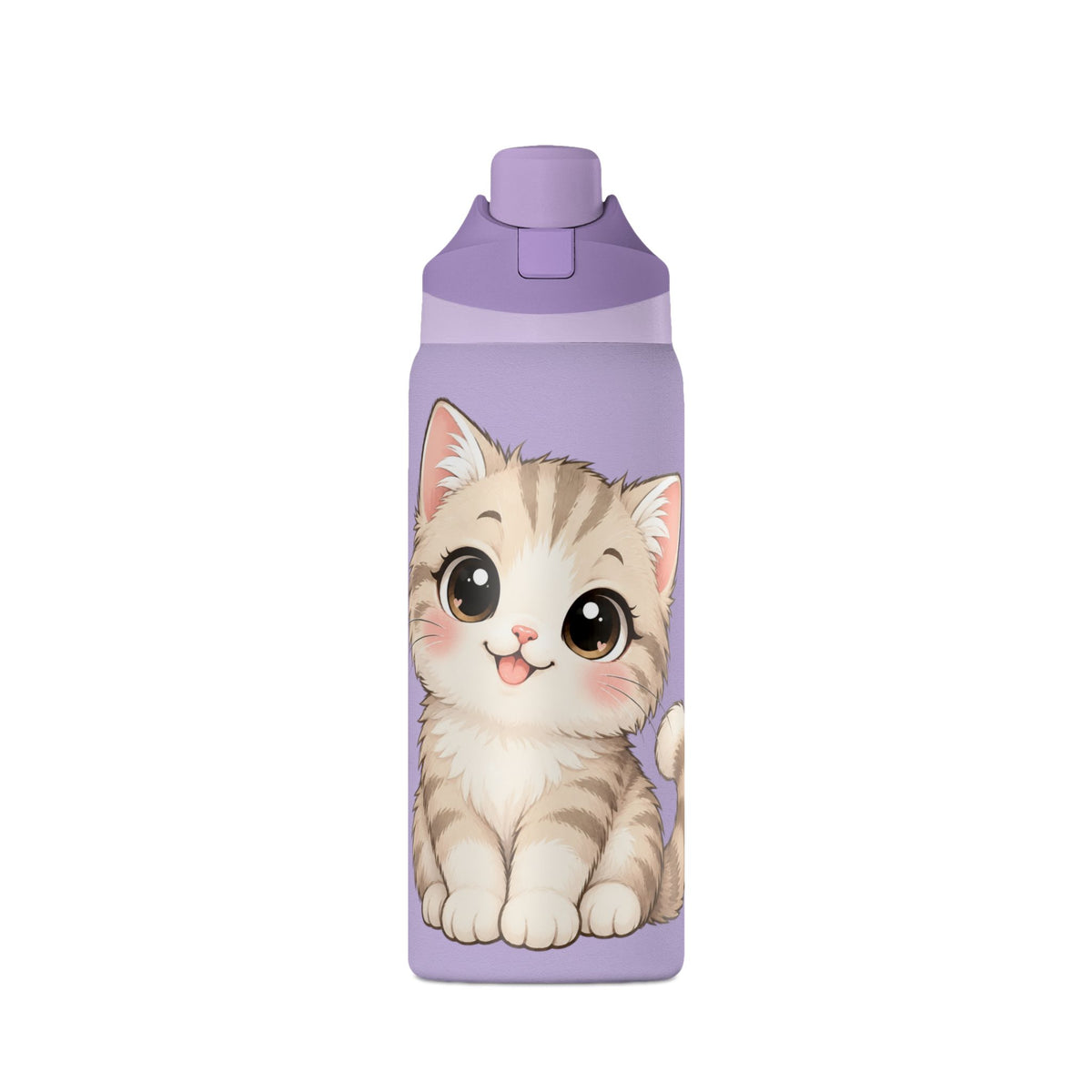 32oz Insulated Water Bottle – Cute Kitten Design