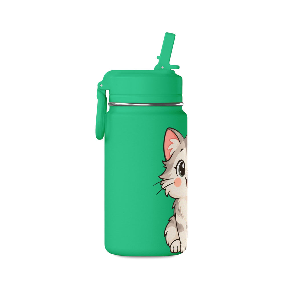 Cute Kitten Mini Water Bottle, 14oz