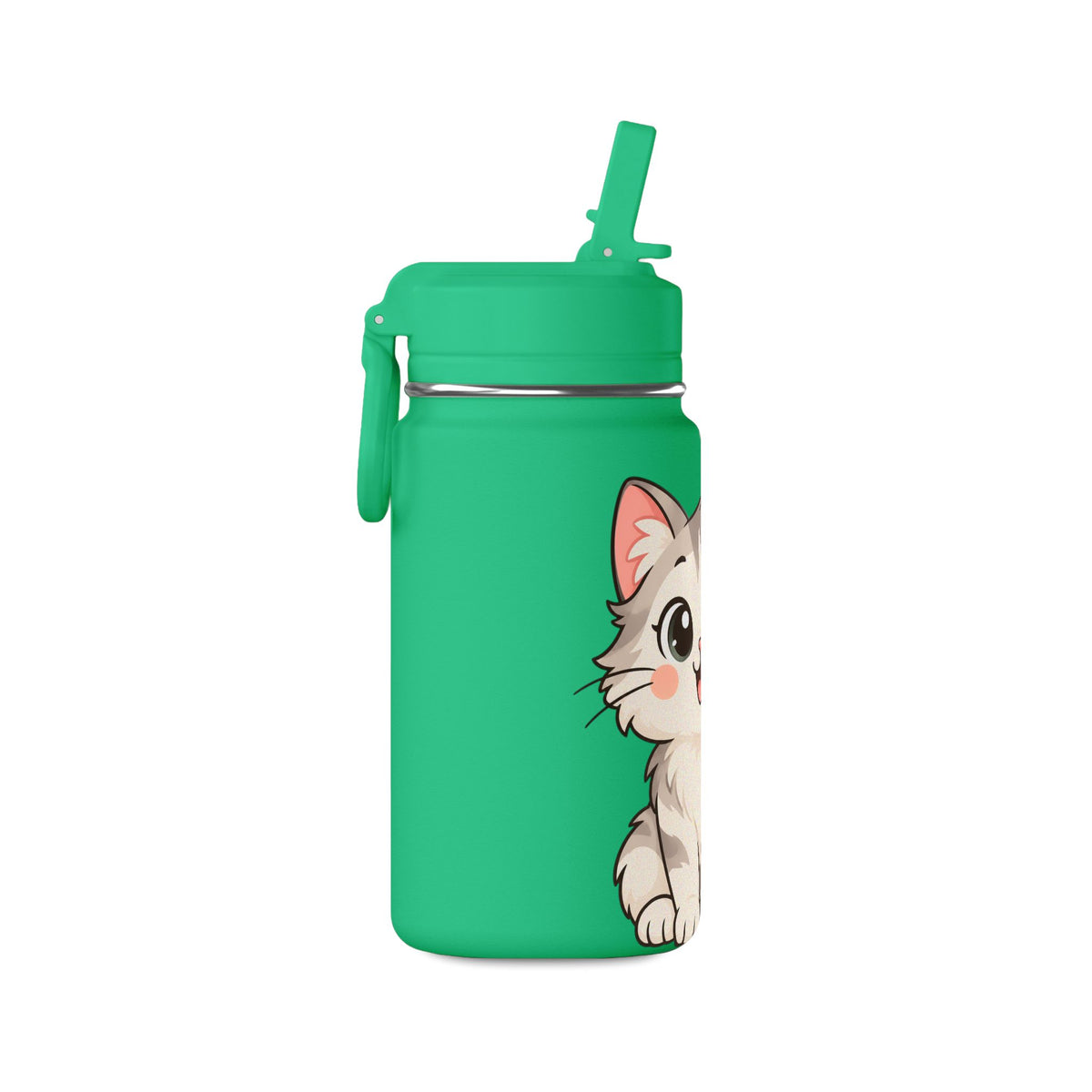 Cute Kitten Mini Water Bottle, 14oz