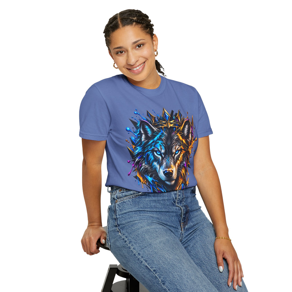 Wolf Head Graphic T-Shirt — Colorful Splash Art Tee