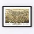 Vintage Map of Ravenna, Ohio 1882