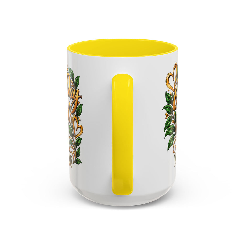 Accent Coffee Mug — "It's a Good Day to Be Proud of How Far You’ve Come" Inspirational Ceramic Mug
