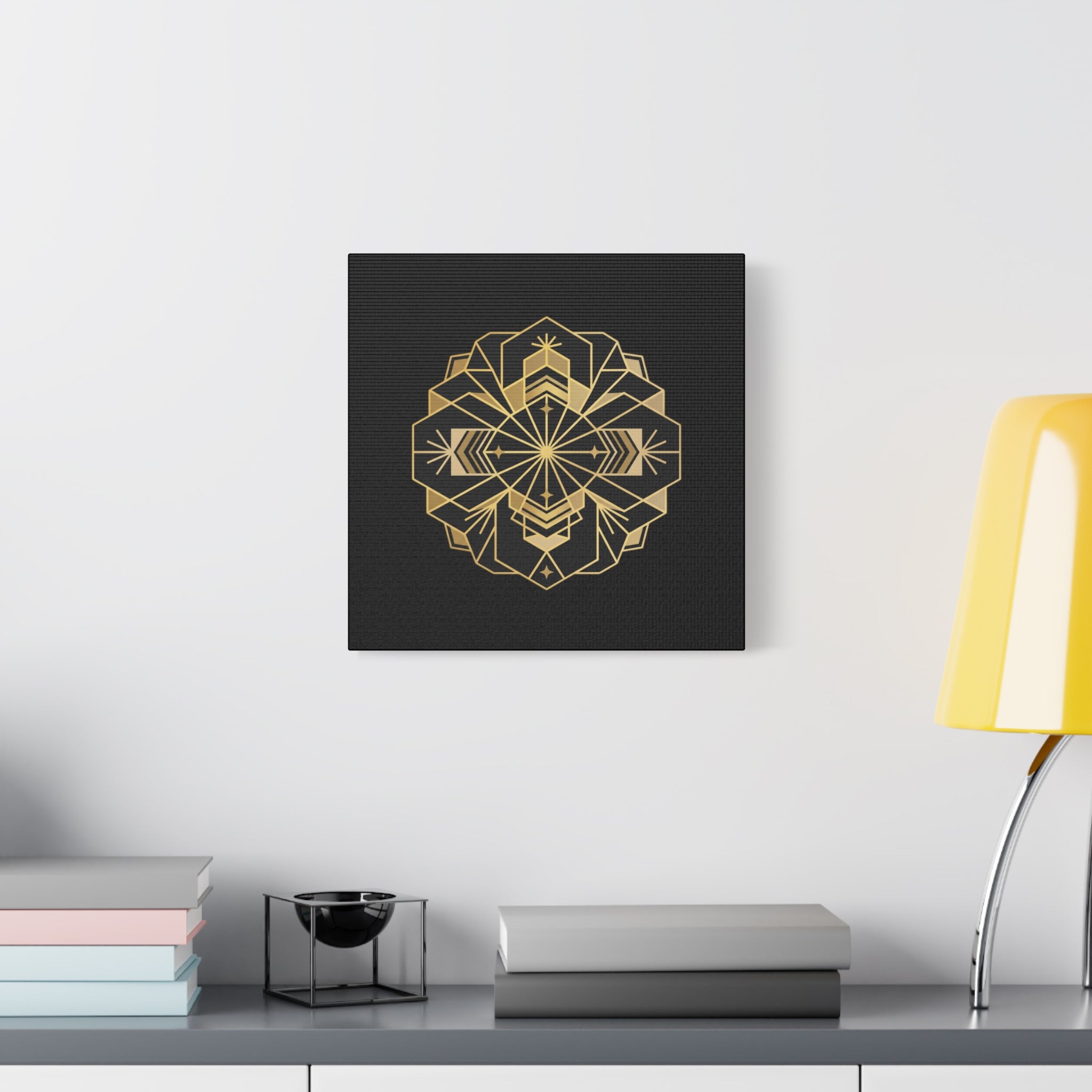 Gold Geometric Mandala Canvas