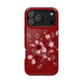 Phone Case — Red Floral Petal Magnetic Impact-Resistant Cover