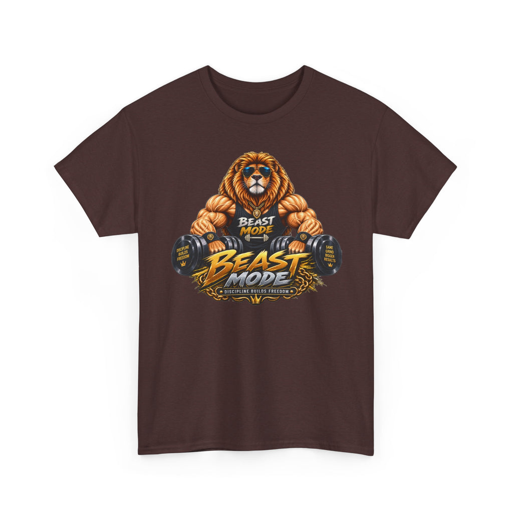 Beast Mode Lion T-Shirt — Workout Gym Fitness Tee