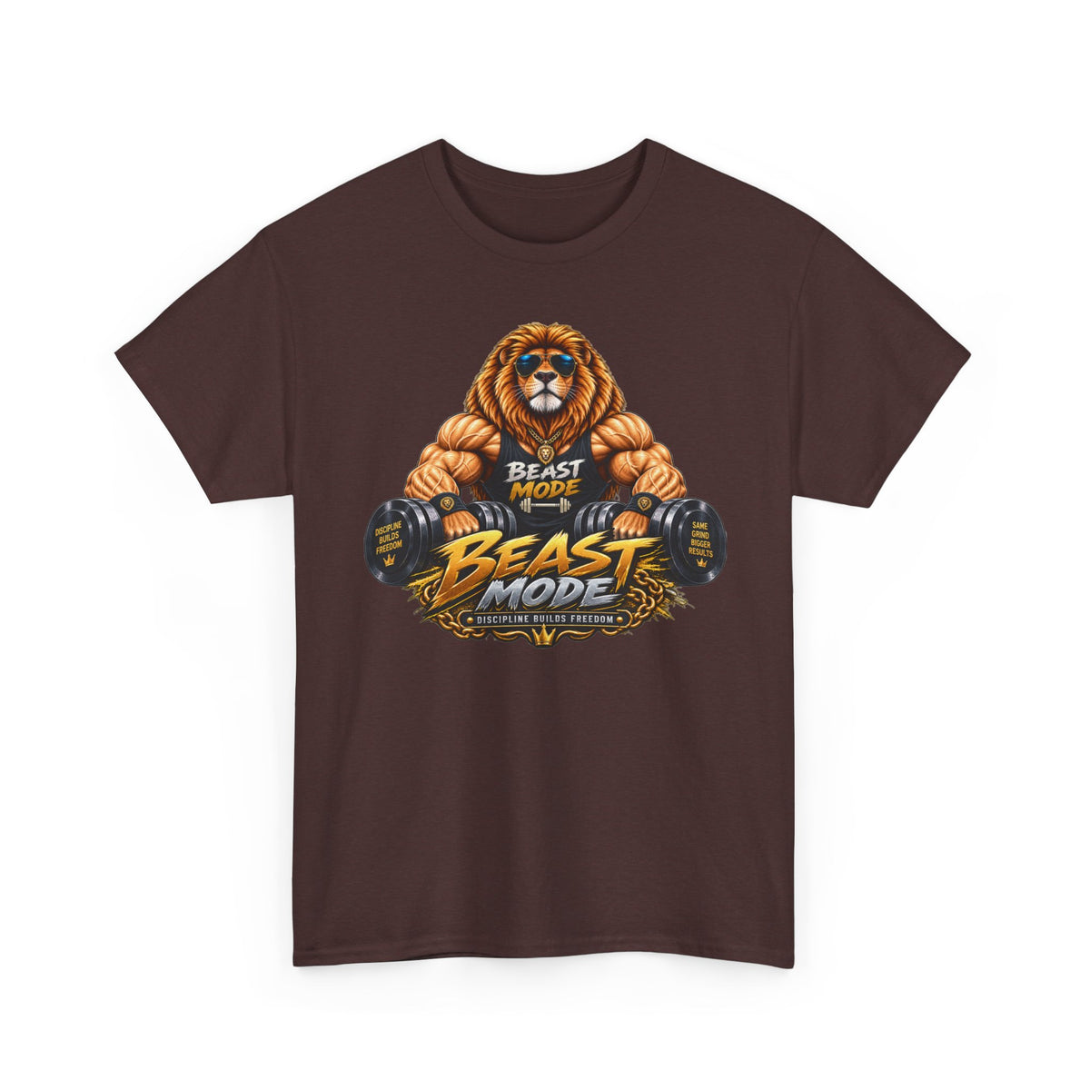 Beast Mode Lion T-Shirt — Workout Gym Fitness Tee