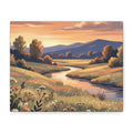 Sunset Meadow Canvas Wall Art