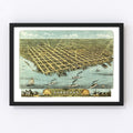 Vintage Map of Sandusky, Ohio 1870