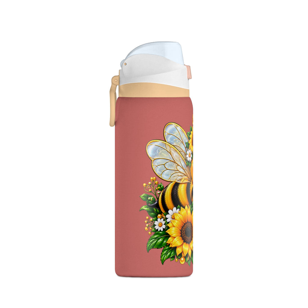 Bee and Sunflower Insulated Water Bottle