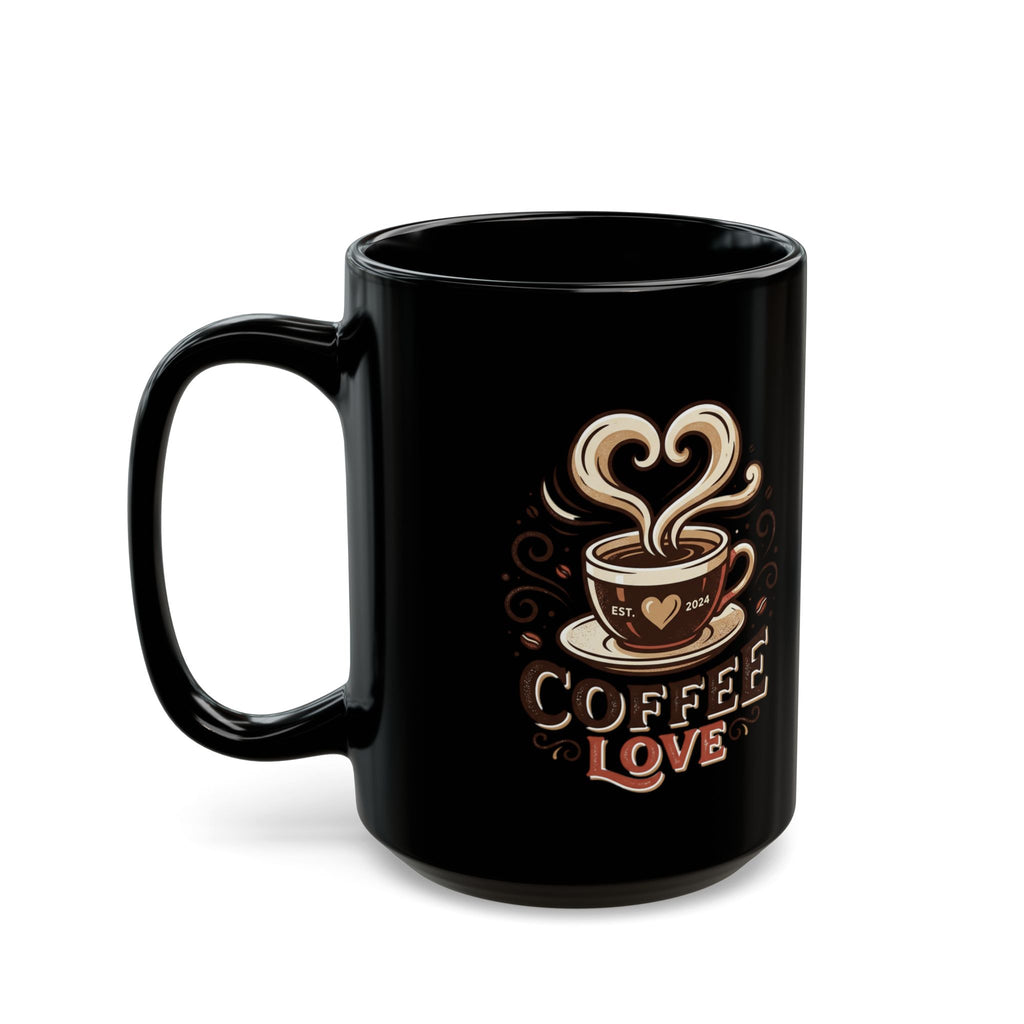 Coffee Love Black Mug — 11oz & 15oz Ceramic Coffee Mug