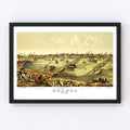 Vintage Map of Toledo, Ohio 1876