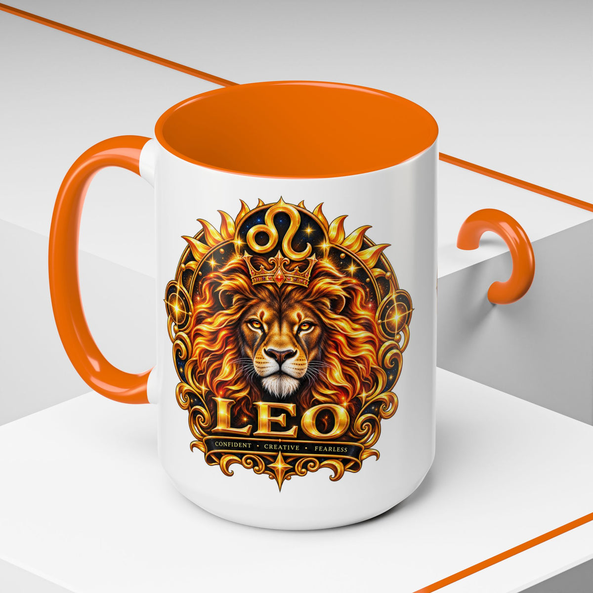Leo Zodiac Lion Coffee Mug — Astrological Birthday Gift (11/15oz)