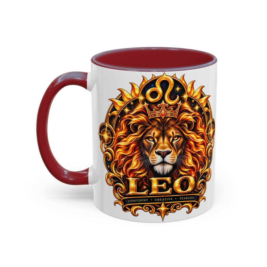 Leo Zodiac Lion Coffee Mug — Astrological Birthday Gift (11/15oz)
