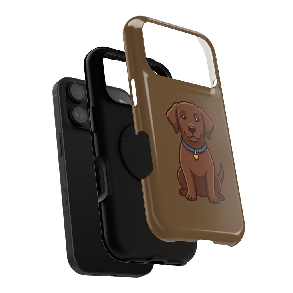 Chocolate Labrador Phone Case — Cute Dog Impact‑Resistant iPhone Cover
