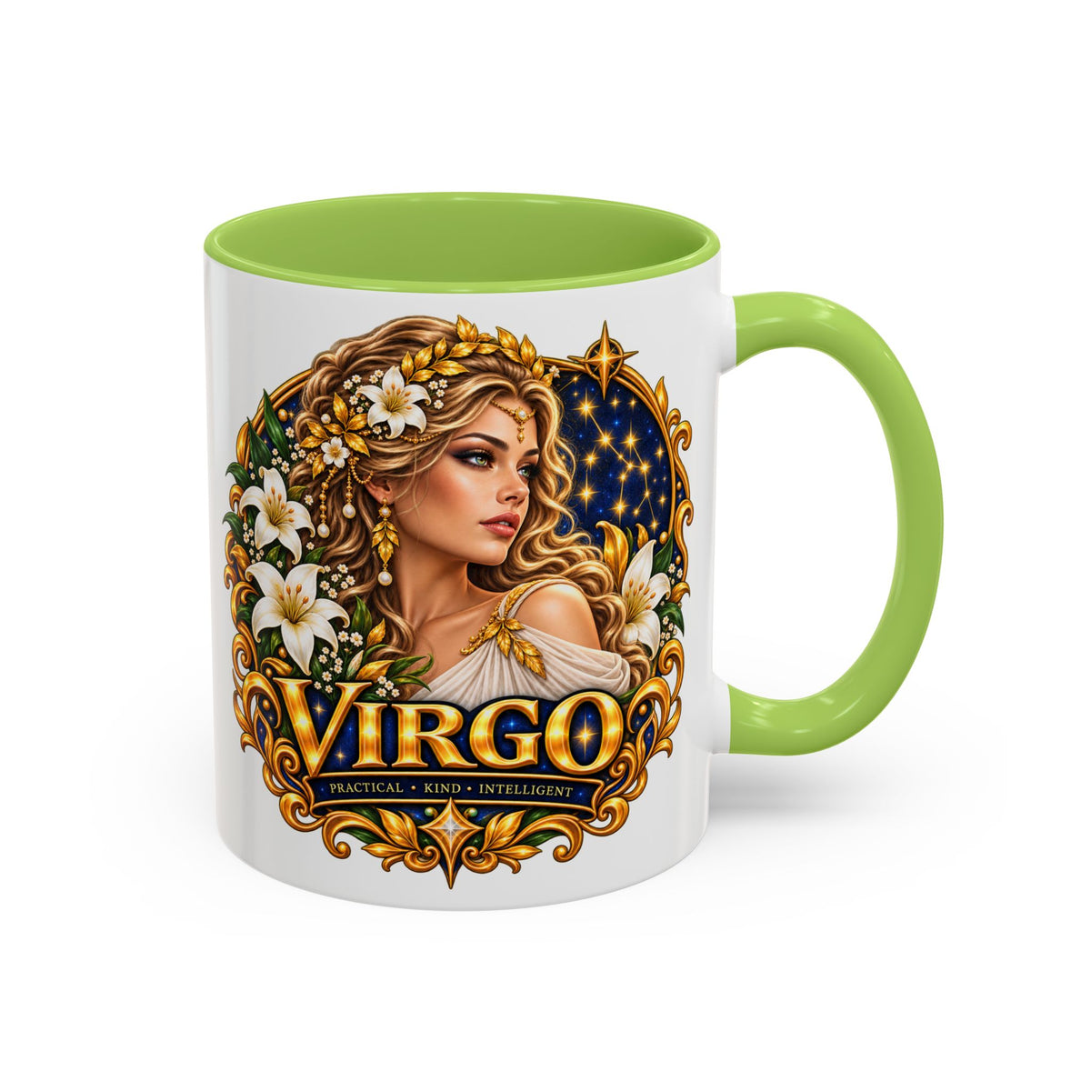 Virgo Zodiac Coffee Mug — Astrology Gift Mug (11/15oz)