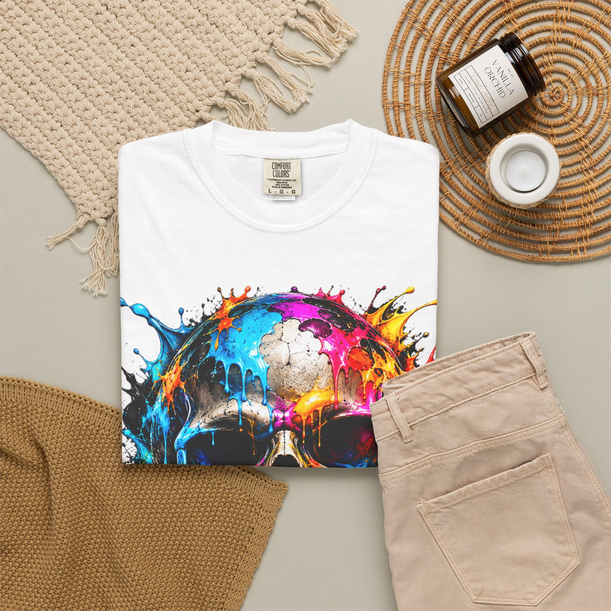 Color Splash Skull T-Shirt