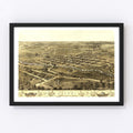 Vintage Map of Delphi, Indiana 1868