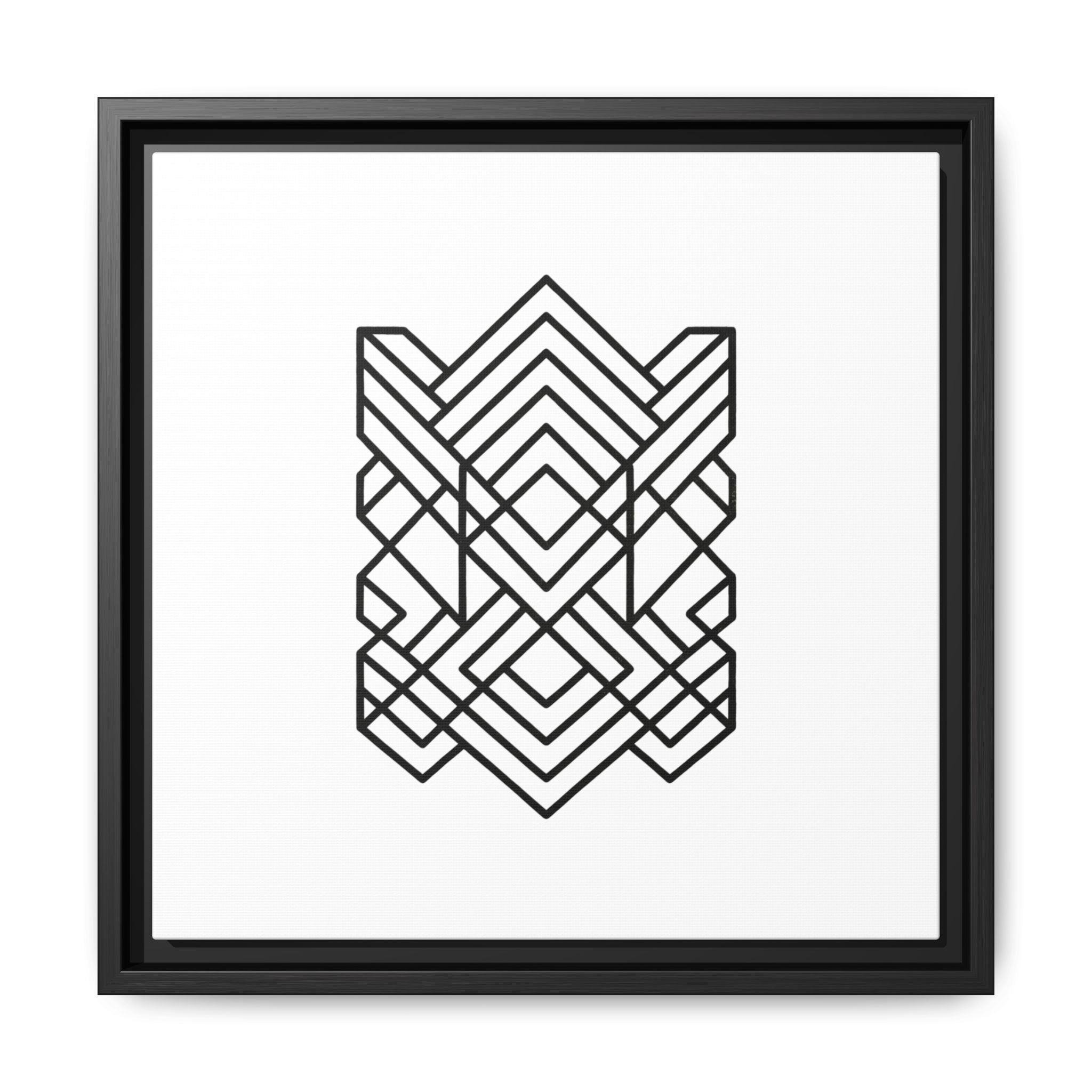 Framed Geometric Art Canvas