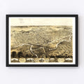 Vintage Map of Fort Wayne, Indiana 1868