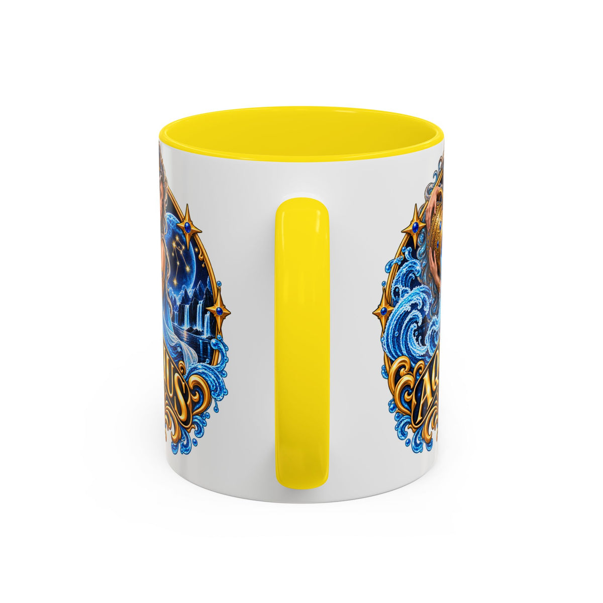 Aquarius Zodiac Coffee Mug — Illustrated Water Bearer Astrology Gift (11/15oz)