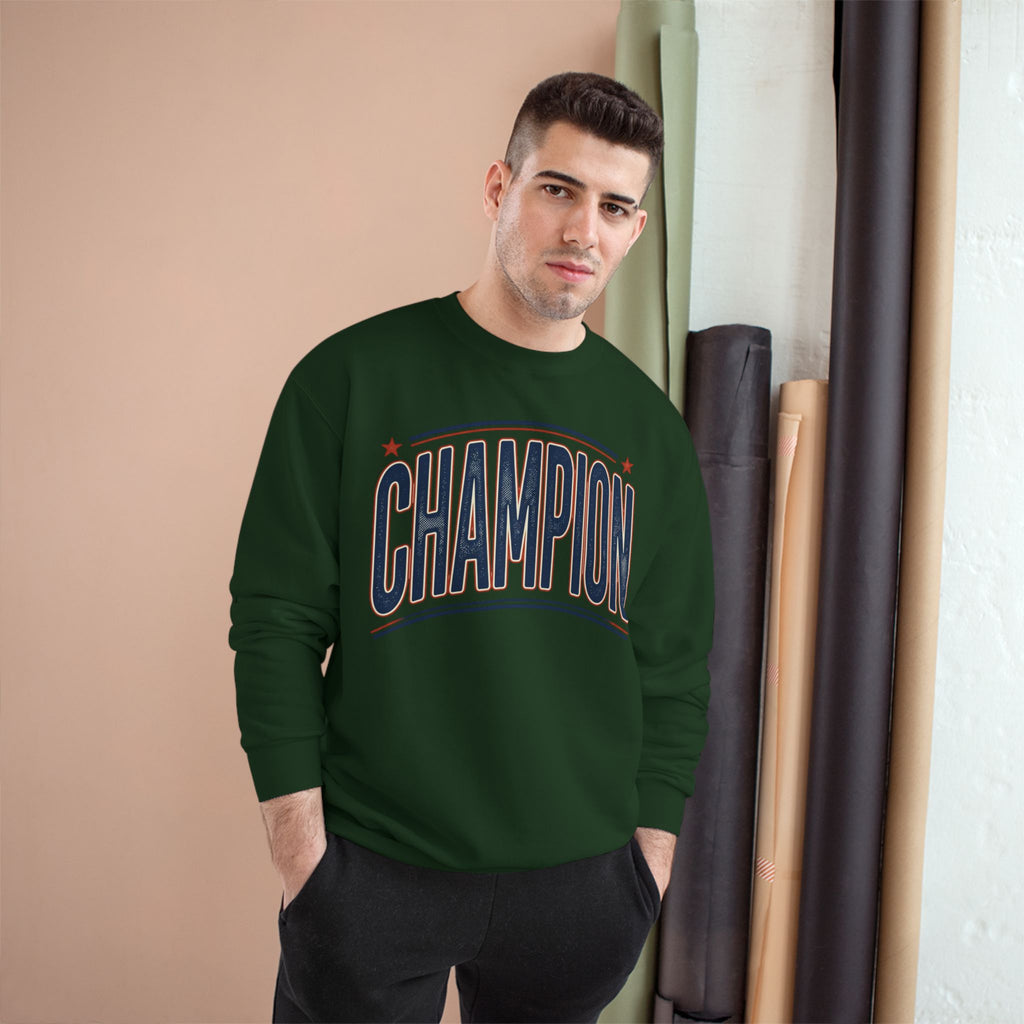 Champion Graphic Sweatshirt — Retro Arch Lettering Pullover