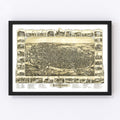Vintage Map of Richmond, Indiana 1884