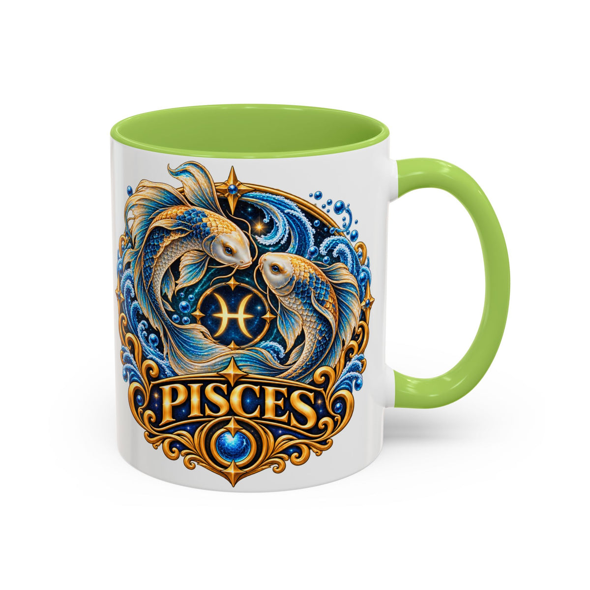 Pisces Zodiac Coffee Mug — Decorative Accent Astrology Mug (11/15oz)