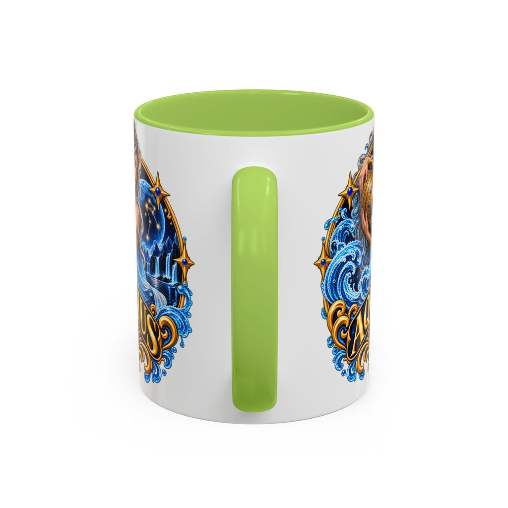 Aquarius Zodiac Coffee Mug — Illustrated Water Bearer Astrology Gift (11/15oz)