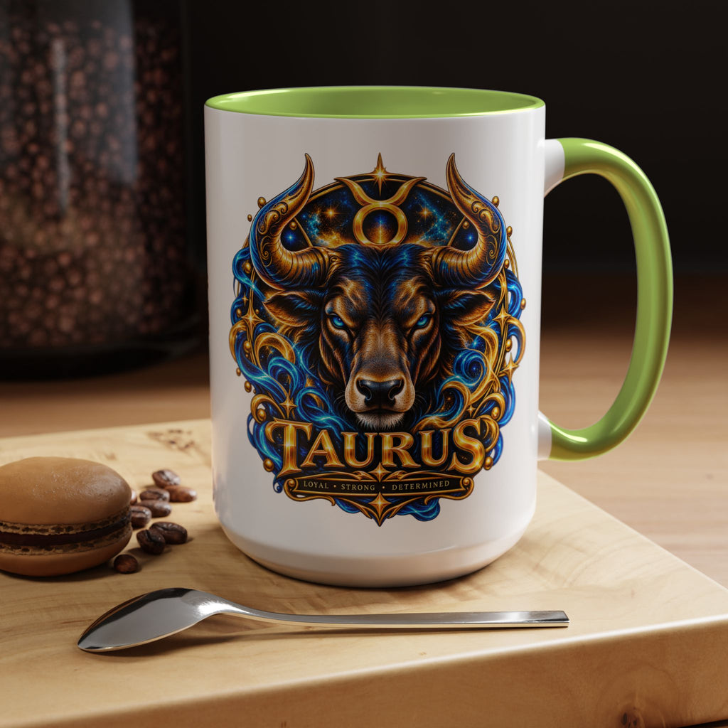 Taurus Coffee Mug — Zodiac Bull Accent Mug (11/15oz)
